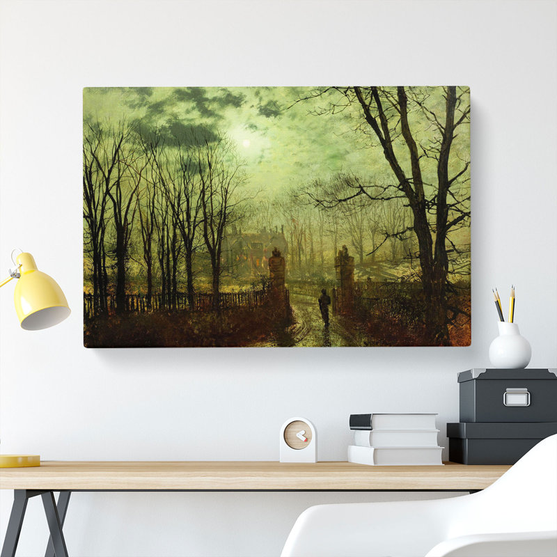 At The Park Gate by John Atkinson Grimshaw - Wrapped Canvas, 35cm H x 50cm W x 3cm D