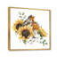 Bouquet d'automne avec coton Redbreasts Sunflowers - peinture sur toile à cadre flottant-59851793-59851794