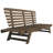 Outdoor Adjustable Patio Wooden Daybed Sofa Chaise Lounge with Cushions for Small Places