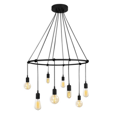 Lustre 8 lumières en métal