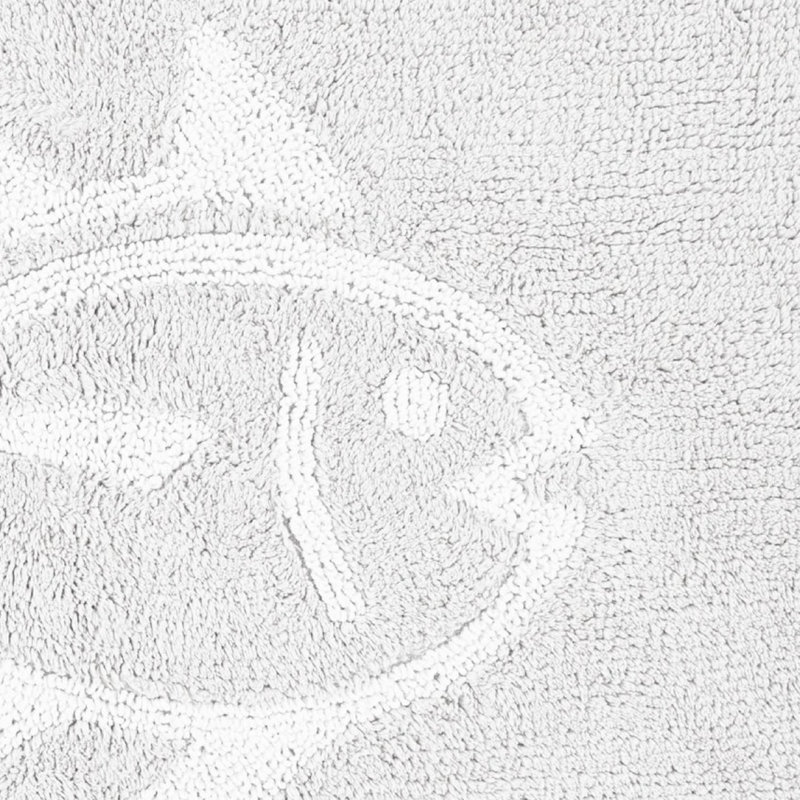 Skipjack Bath Rug, White Tonal, 20"W x 32"L