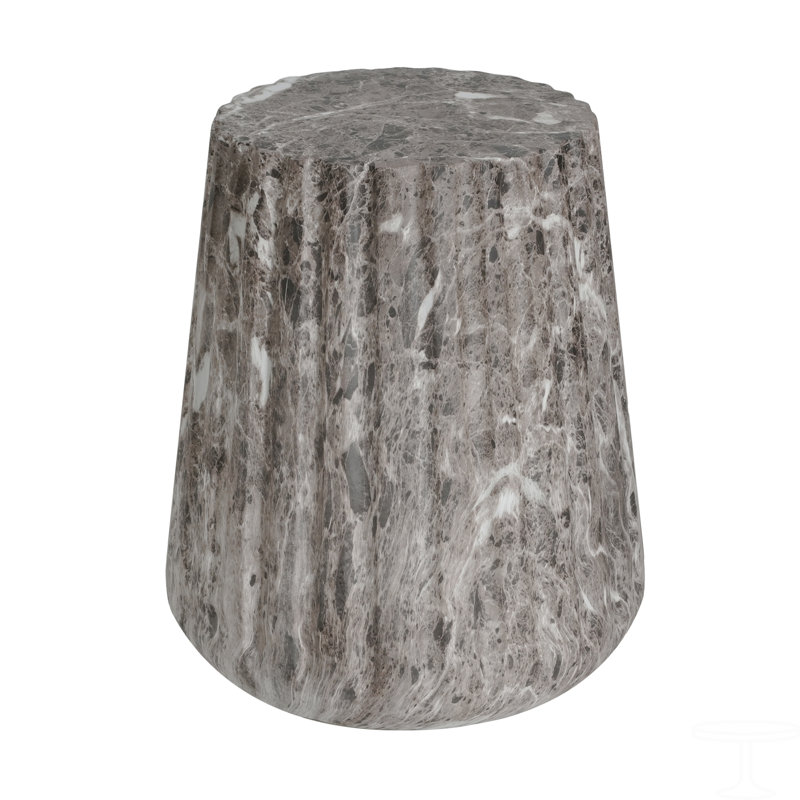 Table d'appoint d'extérieur sculptée Cleme, Gris