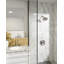 Ensemble de robinet de douche mural, système de douche avec valve à pression équilibrée en laiton et pomme de douche à pluie murale de 6 pouces-93534390