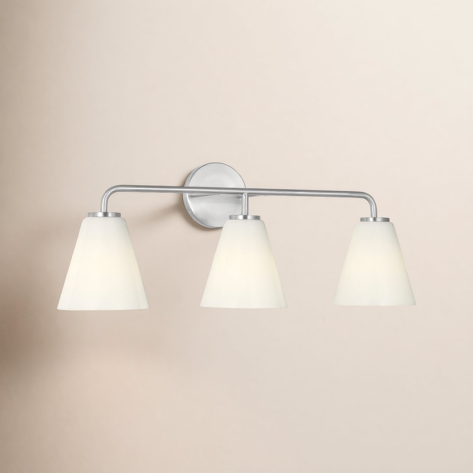 Nabi Vanity Light, 3, Brushed Nickel, White