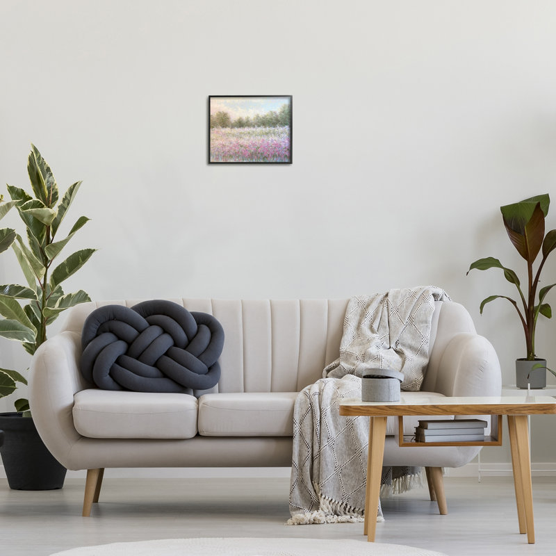 Souffle de printemps, estampe numérique, design par Linda Sperrucci, H 11 po x l 14 po, Giclée encadrée noir minuit