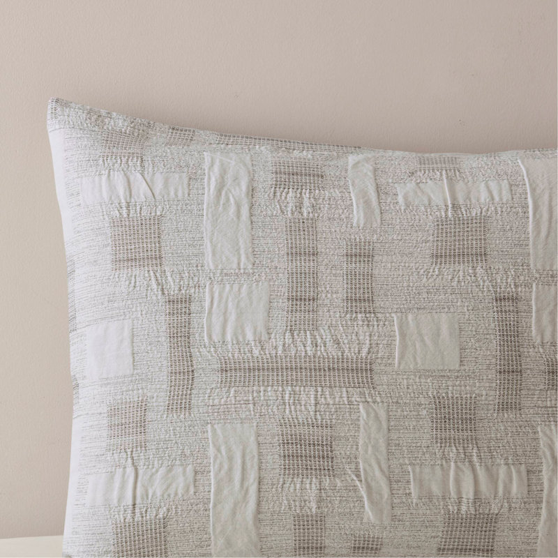 Ensemble d'édredon en jacquard de coton 3 pièces - Double / Grand