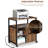 Office Printer Stand And File Cabinet With Socket Charging, A4 Letter Storage Areas, Metal Sides, Simple Installation, Rustic Color Scheme Home Charging Ports, Compartments, Side Structure, Fast