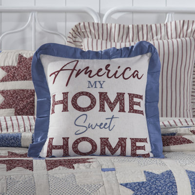 Cotton Blend Reversible Throw Pillow