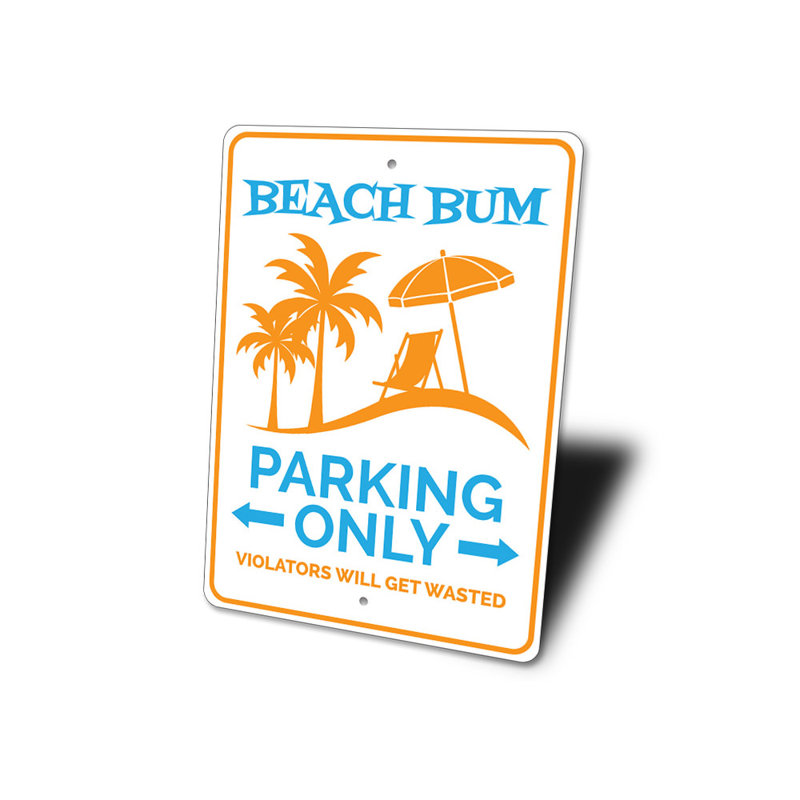 Plaque de plage en aluminium, H 14 po x l 10 po x P 0,04 po