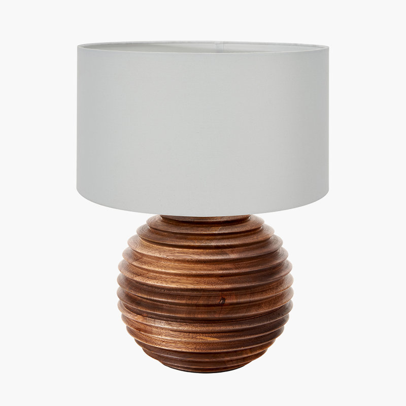 Table Lamp, 15.75" H x 11.81" W x 11.81" D, White, Poly-Blend