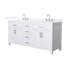 Meuble-lavabo double autoportant 72 po avec plateau en quartz Beckett-108352120-108352122-108352124