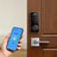 Serrure à pêne dormant intelligent Philips Wi-Fi avec plusieurs méthodes d'accès, y compris lecteur d'empreintes digitales avec levier-131556739