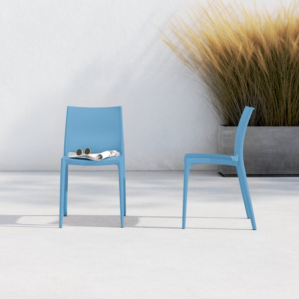 Burt Outdoor Stacking Dining Side Chair & Reviews | AllModern
