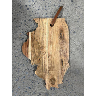 BIDKhome Illinois Acacia Wood Cutting Board