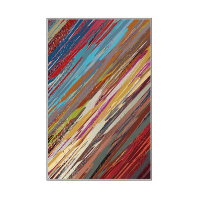 Luxurious Woven Carpet Rug, 2.6 x 4.0 ft | 100% Polyester, 0.4 in Pile Height | Antibacterial & Non-Slip PVC Dot Underside | Machine Washable, 3D Digital Printing | Perfect for Living Room & Bedroom Decor