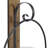 Brown Wood Geometric Pillar Indoor Outdoor Wall Sconce with Wood Back Mount, 16" x 6" x 28"-1329123585