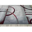 Tapis gris/rouge sculpté abstrait à la main 3d Mccampbell-37412749