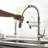 Commercial Kitchen Faucet With Pull Down Sprayer, Single Handle Single Lever Kitchen Sink Faucet