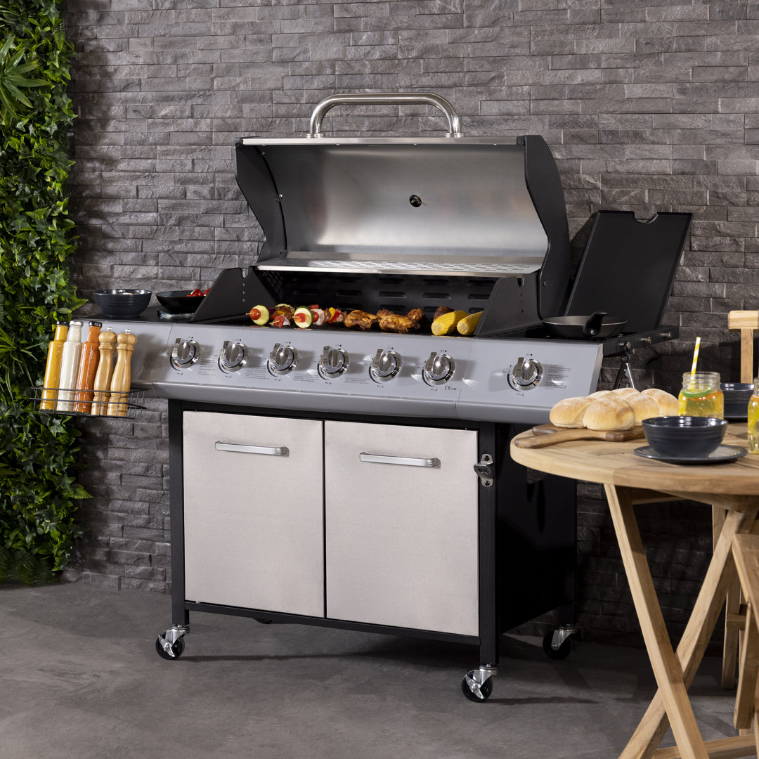 Charles Bentley Unisex Silver Burner Premium Gas Bbq & Side Burner - Black & Grey In Size 7 - Image 6