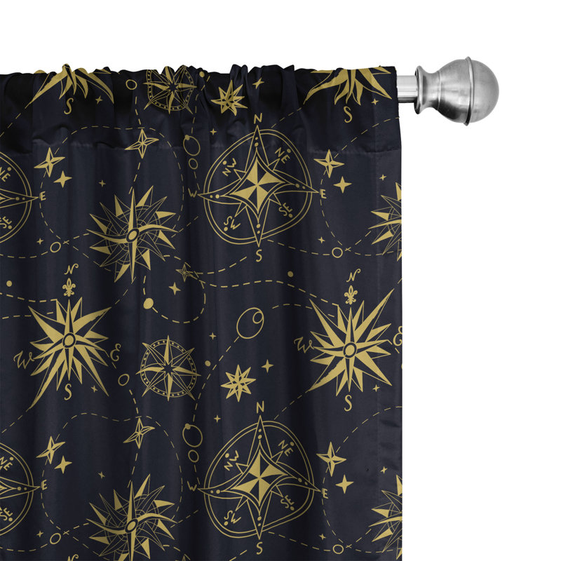 Rideaux 4 panneaux East Urban Home Compass, L 56 po x L 95 po