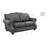 Stana 74" Genuine Leather Rolled Arm Loveseat with Nailhead Trim-20120009