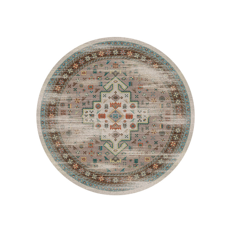 Sam Southwestern Indoor Rug, Round 8'