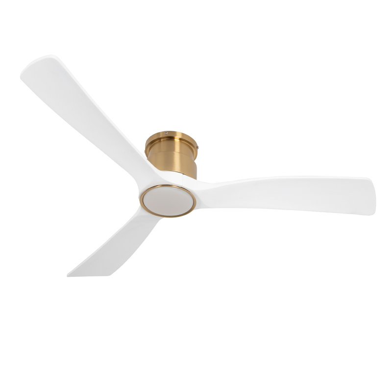 Metal Pole White Abs Fan Blade Modern Small Concave Duplex Ceiling Fan Light With Dc Motor And Remote Control, Suitable For Bedroom, Living Room, Office And Other Places.