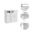 Commode 4 tiroirs Baylon - blanc