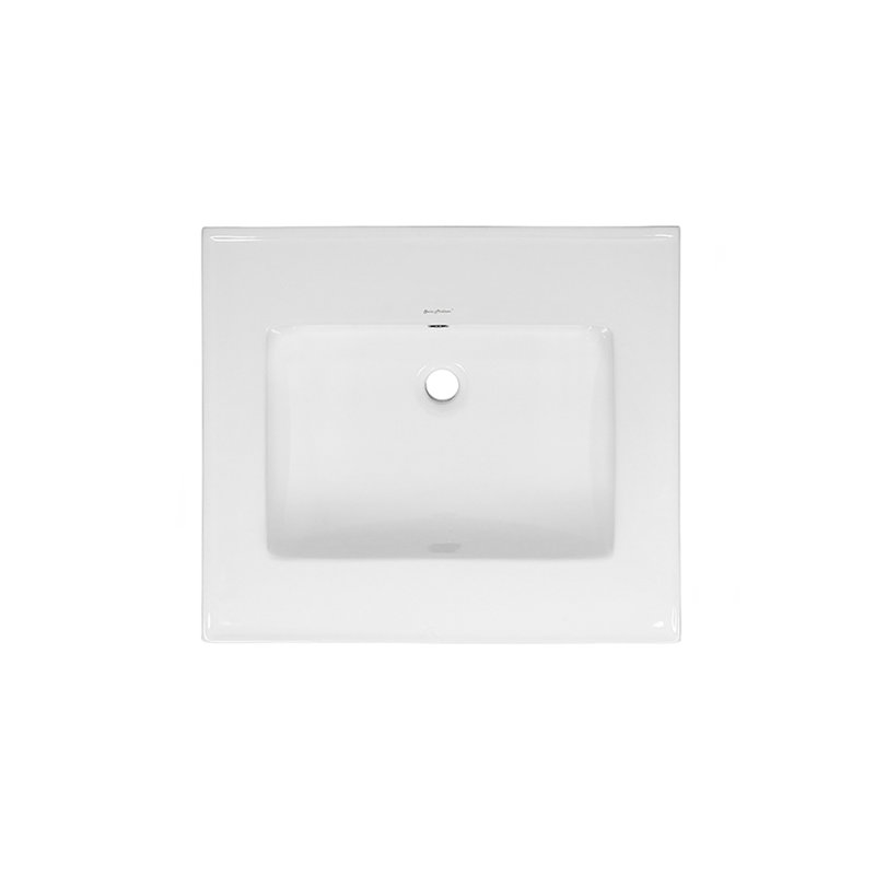24" White Ceramic Vanity Top Sink Without Faucet Hole
