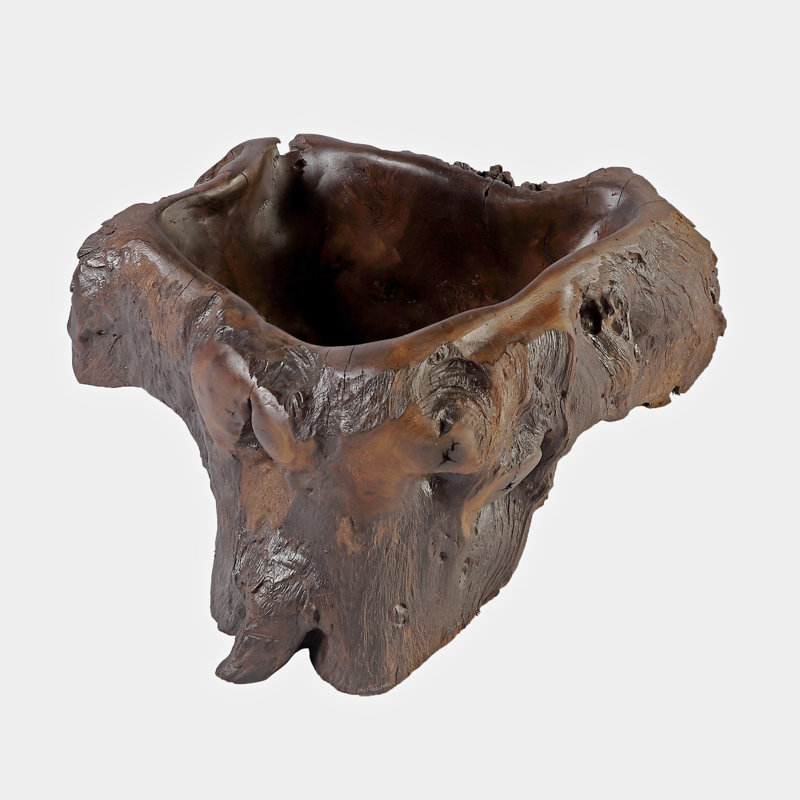 Bol sculpté brun foncé biologique