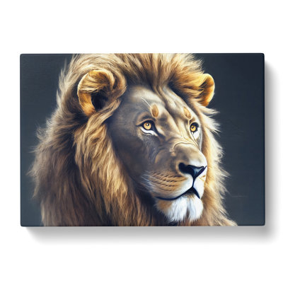 Relaxed Lion - Wrapped Canvas Print