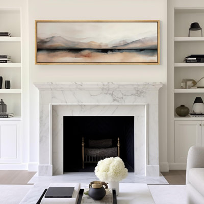 Minimal Landscape " Abstract Mountain Hues Modern Minimalist Landscape Rustic Retro Art Decor Extra Large Pictures "