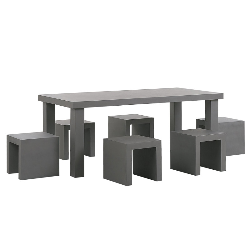 Aderes Rectangular 7- Piece 6- Person 135cm L Teak Table Set