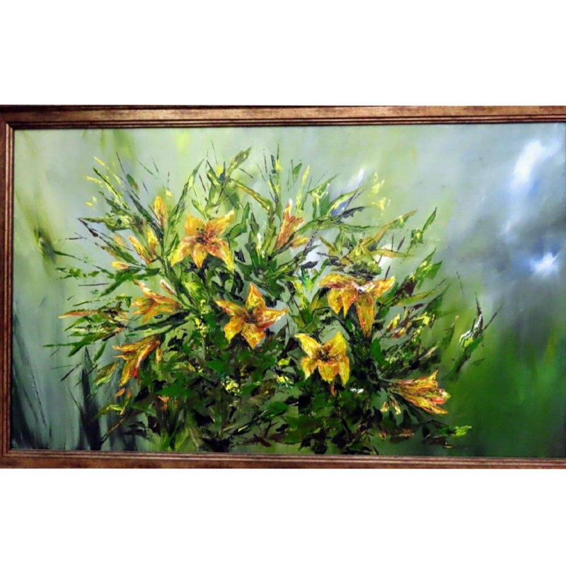 Floraison à la mousson | Acrylique sur toile | Par Jolly Sharma