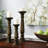 18'' H Wood Tabletop Candlestick-1103655807