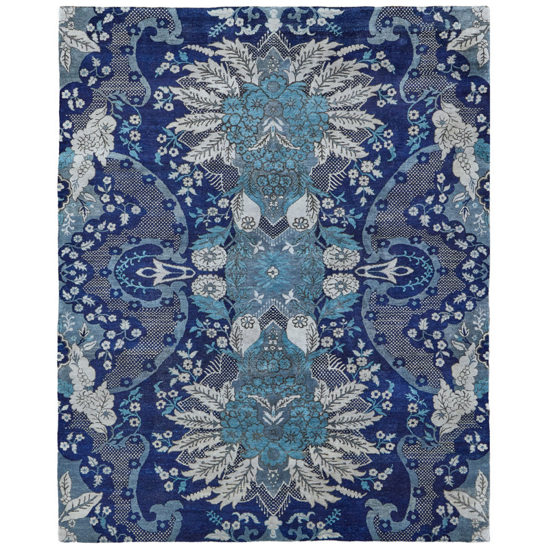 Tapis floral et botanique Vivendi, Tanné, Rectangle 7 pi 9 po x 9 pi 9 po