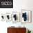 Navy Sweep Framed Print - Solid Wood