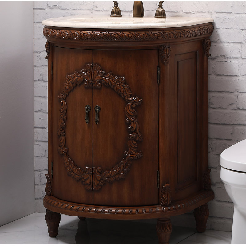 Ensemble de meuble-lavabo simple 25 po Aravale, Teck