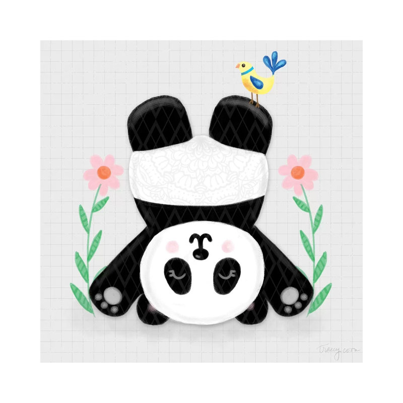 Tumbling Pandas II by Noonday Design - Wrapped Canvas Gallery-Wrapped Canvas Giclée, 30.48 cm H x 30.48 cm W