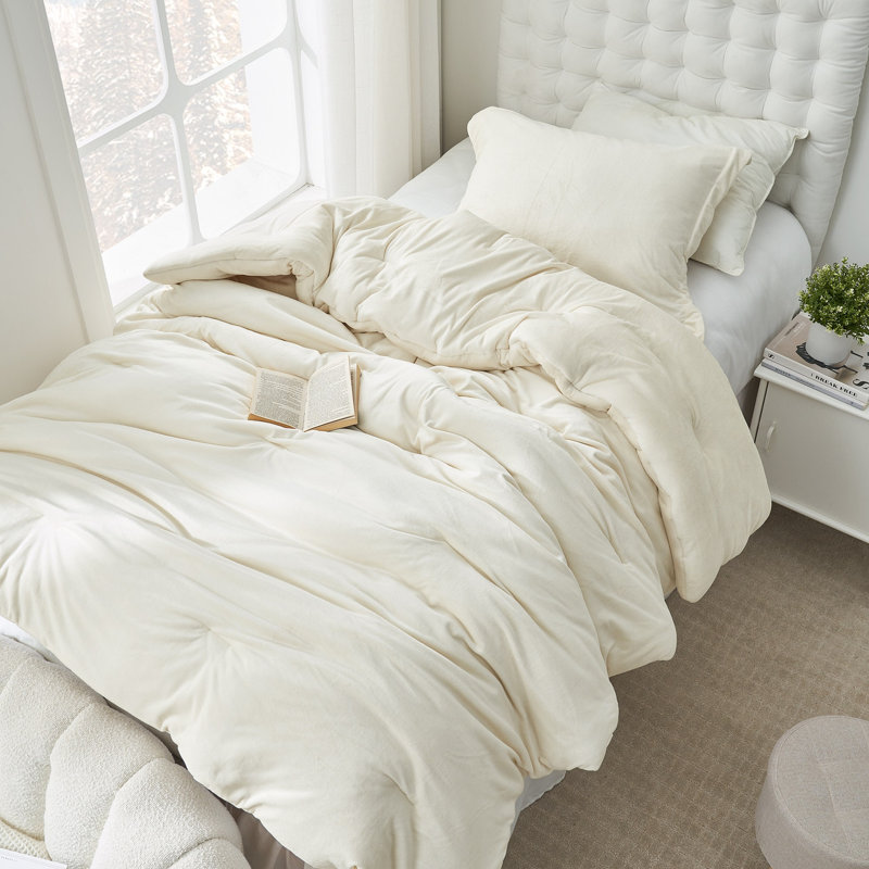 Love Thick - Desirable Coma Inducer Oversized Comforter Set - Rich Eggnog, Twin Extra Long Comforter + 1 Standard Pillow Sham