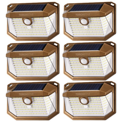 178 lumières solaires à DEL avec capteur de mouvement, étanche IP65, blanc pur 6500K