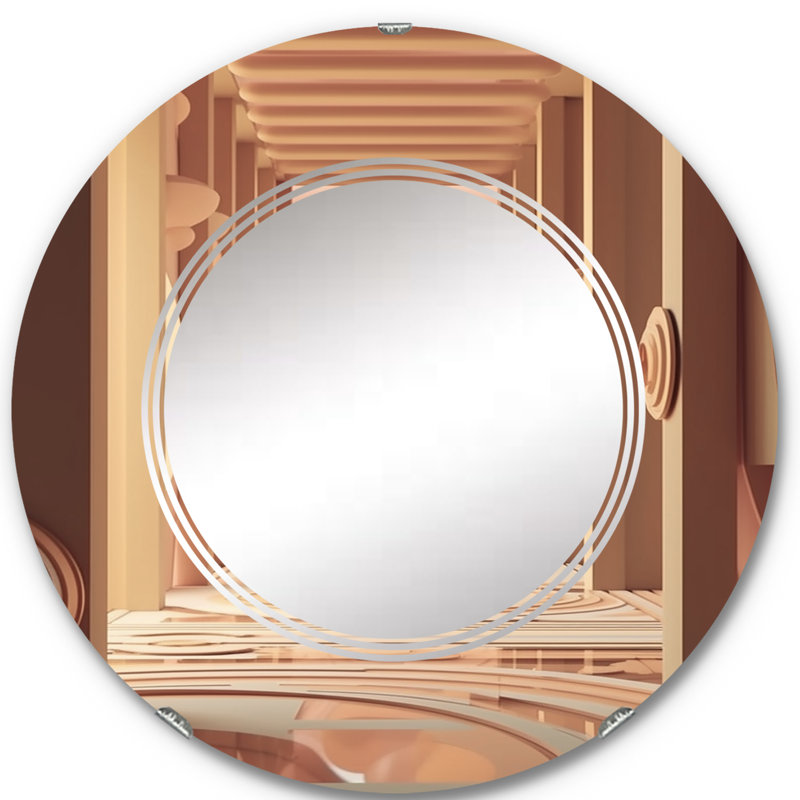 Miroir mural rond Pergamon, 24 po x 24 po