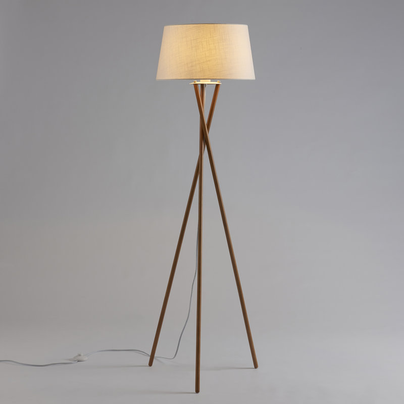 Lampe trépied 61 po Dejong, Beige