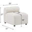 114 po Modulaire en U de 6 pièces en tissu beige, structure solide, rembourrage de haute résilience, apparence de dossier rond, disposition personnalisable, assemblage rapide pour le siège du salon