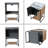 Aibne 24"Single Sink Freestanding Bathroom Vanity, Floor Standing Vanity With 2 Doors and White Resin Basin Sink Top