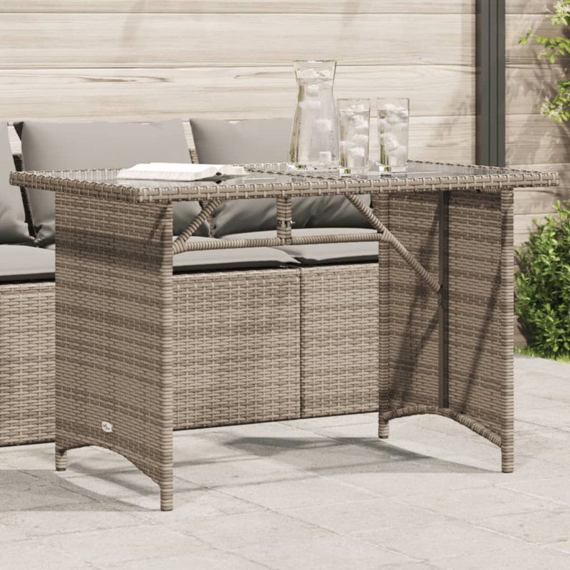 Rectangular Outdoor Dining Table , 110cm cm W 68cm cm D, Grey