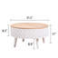 Table basse ronde avec rangement, table d'appoint relevable pour le salon