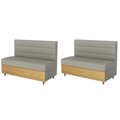 Simple Cafe Restaurant Dessert Shop Bench Faux Leather Upholstered Bench