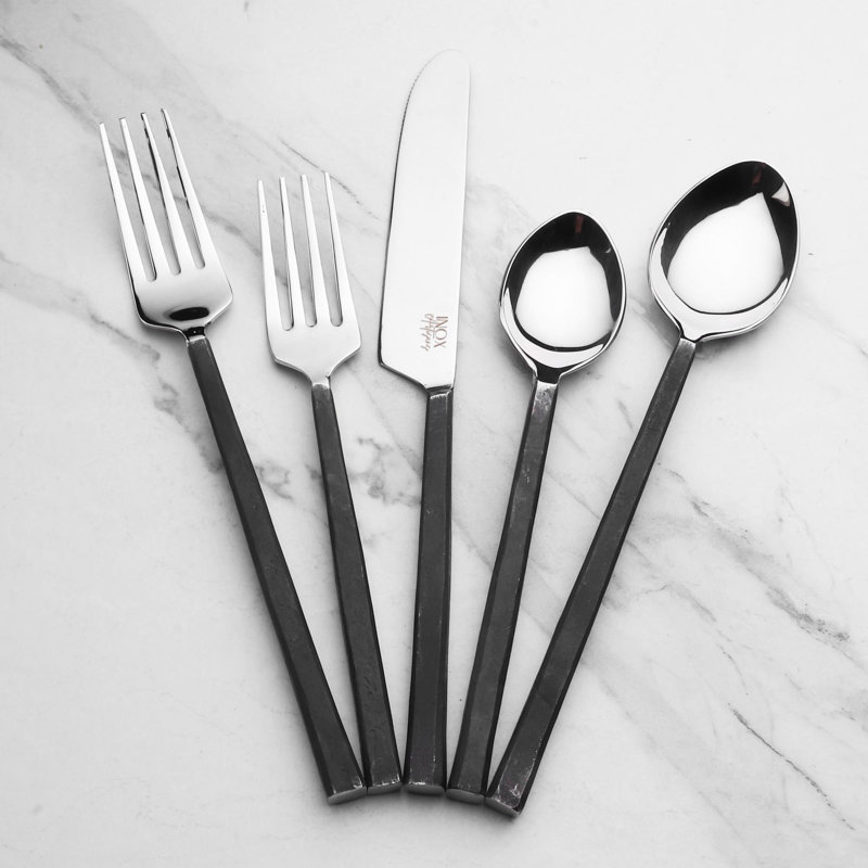 Ensemble de couverts 5 pièces Aylmer, service pour 1 personne, Noir