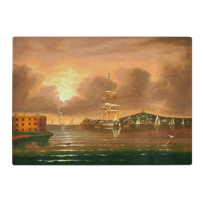 Bay of New York by Thomas Chambers Chopping Board, 0.4cm H x 20cm W x 29cm L